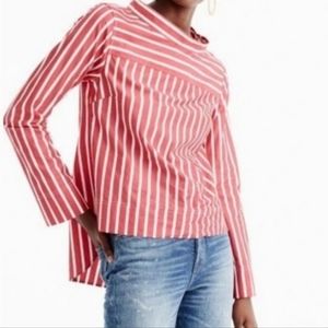 J. Crew women's top red and white size 4